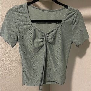 SHEIN Sage Green Textured Blouse